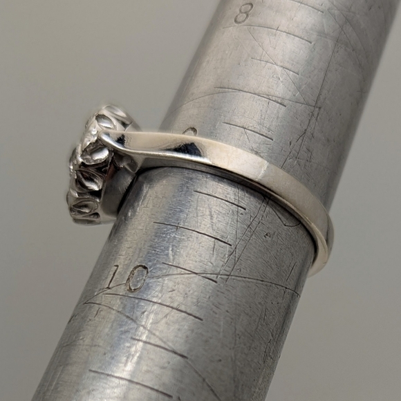 Gorgeous Vintage 14K Gold Floral Mine Cut Diamond Engagement Ring 1-1/4 CTW - Picture 11 of 13